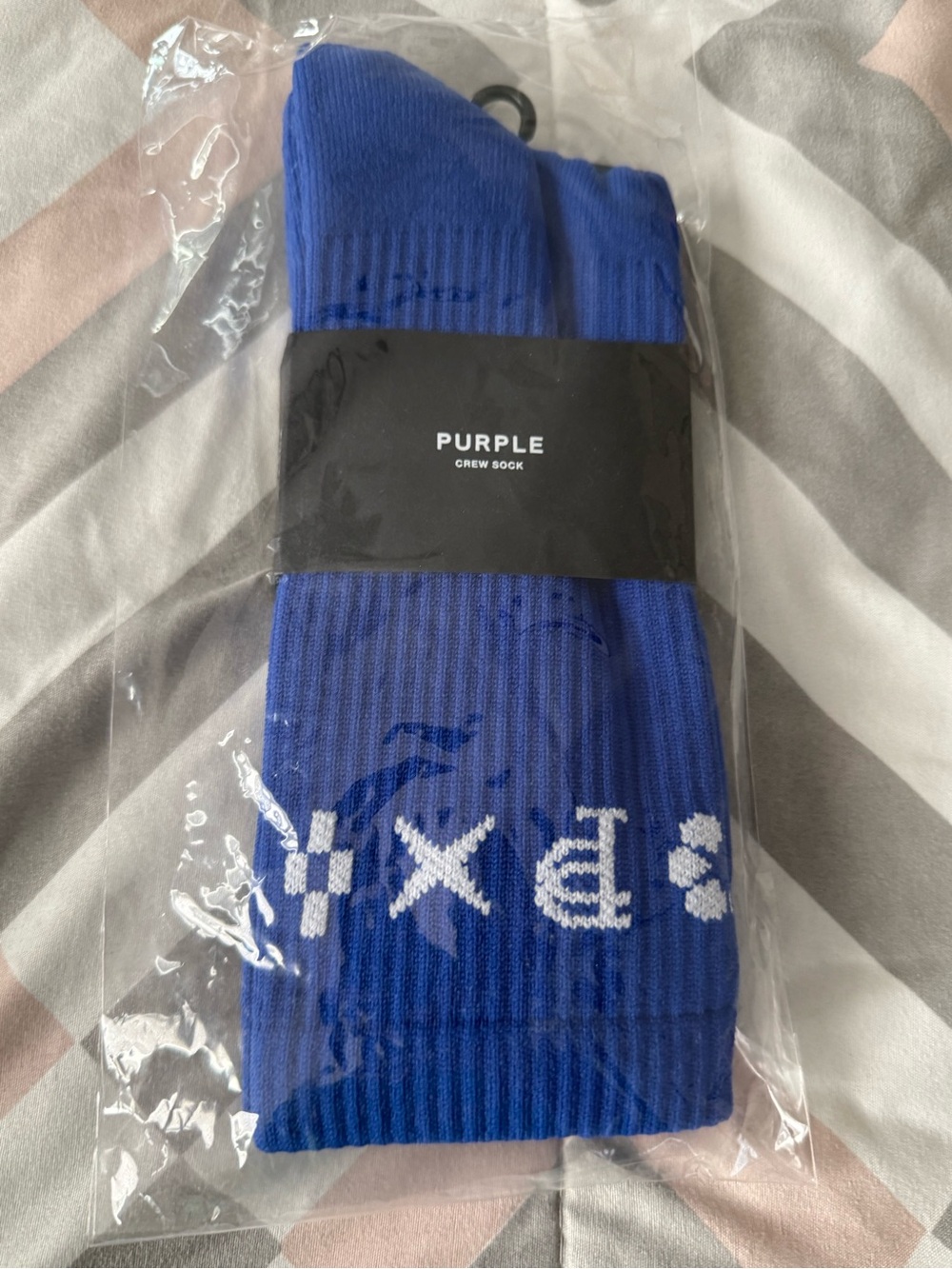 Purple Crew Socks - Casual Comfort (Blue)